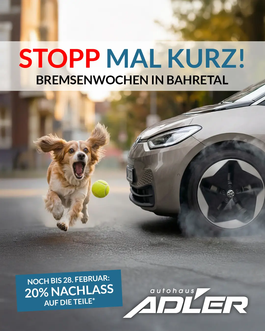 Stopp mal kurz! Bremsenwochen inm Bahretal. Noch bis 28. Februar: 20% Nachlass auf die Teile*